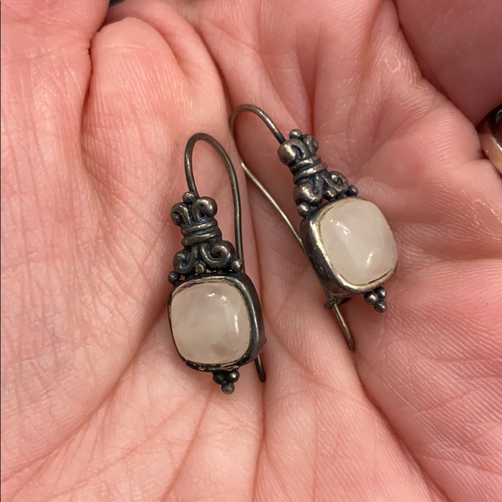 Moonstone And Solid Silver Earrings - image 1